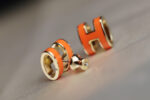 【Valeron Jewelry】MINI POP H EARRINGS ORANGE - Image 3