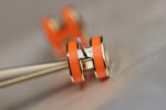 【Valeron Jewelry】MINI POP H EARRINGS ORANGE - Image 5
