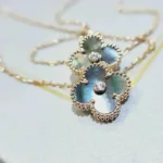 【Valleron Jewelry】CLOVER 15MM DIAMOND AND MOTHER-OF-GREY NECKLACE - Image 4