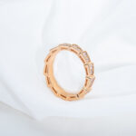 【Valerone Jewelry】SERPENTI RING PINK GOLD DIAMOND PAVED 3MM - Image 3