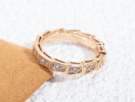 【Valerone Jewelry】SERPENTI RING PINK GOLD DIAMOND PAVED 3MM - Image 9