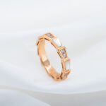 【Valerone Jewelry】SERPENTI RING PINK GOLD DIAMOND MOP 3MM - Image 3