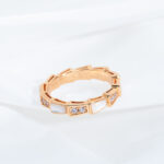 【Valerone Jewelry】SERPENTI RING PINK GOLD DIAMOND MOP 3MM - Image 4