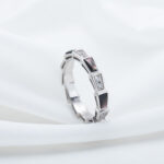 【Valerone Jewelry】SERPENTI RING SILVER  DIAMOND BLACK MOP 3MM - Image 3