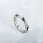 【Valerone Jewelry】SERPENTI RING SILVER  DIAMOND BLACK MOP 3MM - Image 4