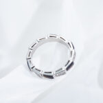 【Valerone Jewelry】SERPENTI RING SILVER  DIAMOND BLACK MOP 3MM - Image 6