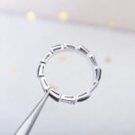 【Valerone Jewelry】SERPENTI RING SILVER  DIAMOND BLACK MOP 3MM - Image 8