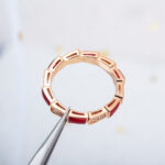 【Valerone Jewelry】SERPENTI RING PINK GOLD CARNELIAN DIAMOND 3MM - Image 7