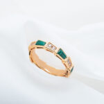 【Valerone Jewelry】SERPENTI RING PINK GOLD MALACHITE DIAMOND 3MM - Image 6