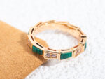 【Valerone Jewelry】SERPENTI RING PINK GOLD MALACHITE DIAMOND 3MM - Image 9