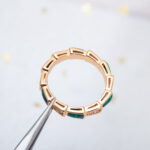【Valerone Jewelry】SERPENTI RING PINK GOLD MALACHITE DIAMOND 3MM - Image 10