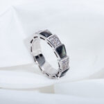 【Valerone Jewelry】SERPENTI RING SILVER DIAMOND BLACK MOP 4MM - Image 4