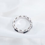 【Valerone Jewelry】SERPENTI RING SILVER DIAMOND BLACK MOP 4MM - Image 7