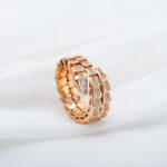 【Valerone Jewelry】SERPENTI RING PINK GOLD DIAMOND DOUBLE ROW - Image 3