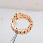 【Valerone Jewelry】SERPENTI RING PINK GOLD DIAMOND DOUBLE ROW - Image 5
