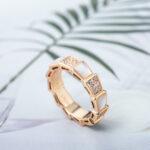 【Valerone Jewelry】SERPENTI RING PINK GOLD MOP DIAMOND PAVED 4MM - Image 6