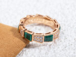 【Valerone Jewelry】SERPENTI RING PINK GOLD MALACHITE DIAMOND PAVED 4MM - Image 8