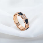 【Valerone Jewelry】SERPENTI RING PINK GOLD BLACK MOP DIAMOND PAVED 4MM - Image 4
