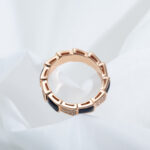 【Valerone Jewelry】SERPENTI RING PINK GOLD BLACK MOP DIAMOND PAVED 4MM - Image 7