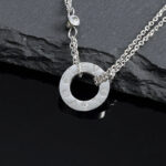 【Valleron Jewelry】LOVE NECKLACE 16MM 2 DIAMONDS - Image 4