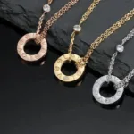 【Valleron Jewelry】LOVE NECKLACE 16MM 2 DIAMONDS - Image 5
