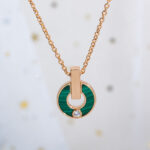 【Valleron Jewelry】GARI NECKLACE PINK GOLD MALACHITE