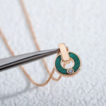 【Valleron Jewelry】GARI NECKLACE PINK GOLD MALACHITE - Image 5