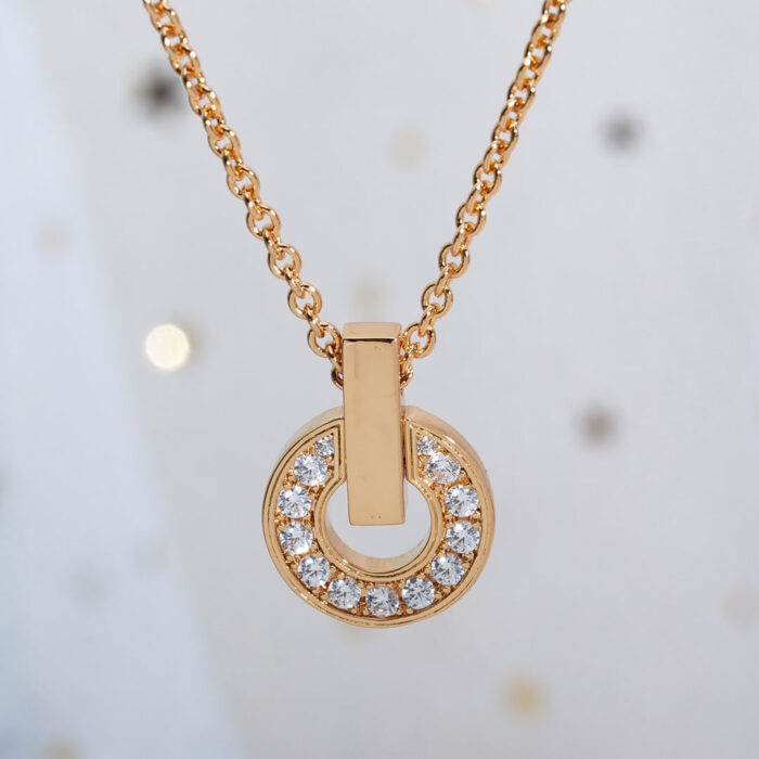 【Valleron Jewelry】GARI NECKLACE PINK GOLD DIAMOND - Image 1