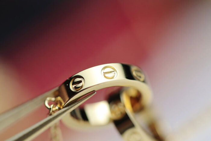 【Valleron Jewelry】LOVE NECKLACE DOUBLE RING GOLD - Image 5