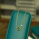 【Valeron Jewelry】SUN MALACHITE 1 DIAMOND PINK GOLD BRACELET - Image 7