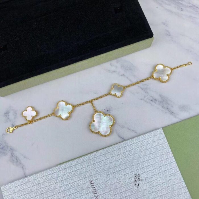 【Valerone Jewelry】MAGIC CLOVER MOP GOLD BRACELET 5 MOTIFS - Image 3