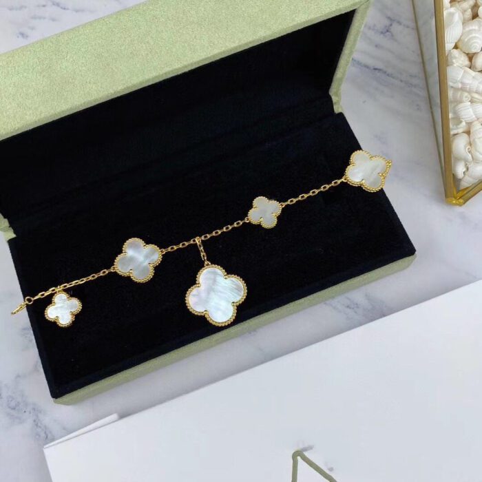 【Valerone Jewelry】MAGIC CLOVER MOP GOLD BRACELET 5 MOTIFS - Image 5