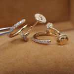 【Valeron Jewelry】JUSTE EARRINGS 12.75MM PINK GOLD DIAMOND - Image 4