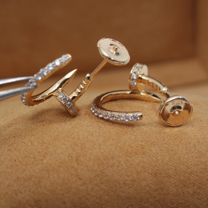 【Valeron Jewelry】JUSTE EARRINGS 12.75MM PINK GOLD DIAMOND - Image 4