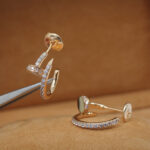 【Valeron Jewelry】JUSTE EARRINGS 12.75MM PINK GOLD DIAMOND - Image 8