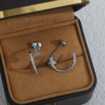 JUSTE EARRINGS 12.75MM SILVER DIAMOND - Image 7