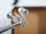 JUSTE EARRINGS 12.75MM SILVER DIAMOND - Image 8