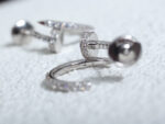 JUSTE EARRINGS 12.75MM SILVER DIAMOND - Image 9