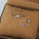 JUSTE EARRINGS 12.75MM SILVER DIAMOND - Image 10