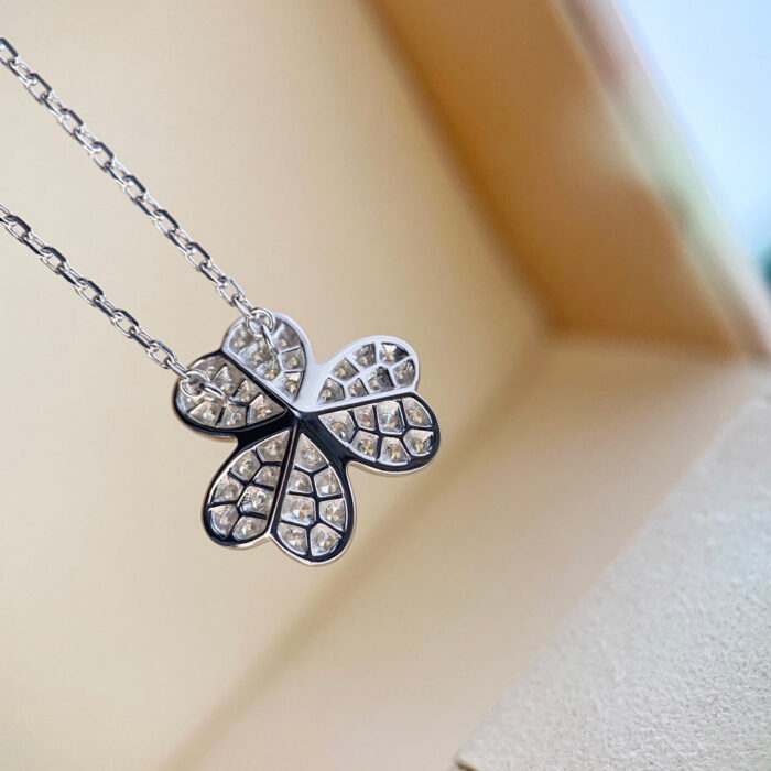 【Valeron Jewelry】CLOVER DIAMOND NECKLACE SILVER - Image 5