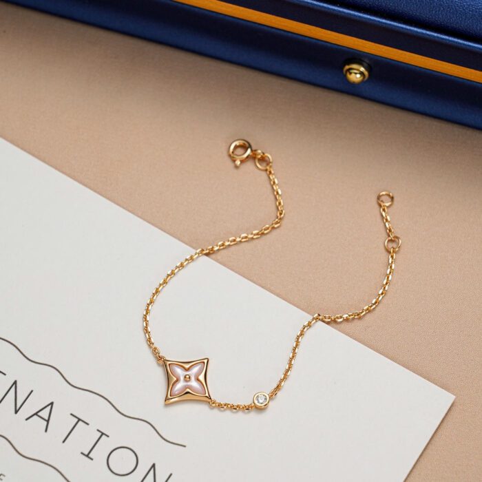 【Valeron Jewelry】STAR 1 DIAMOND PINK GOLD BRACELET - Image 4