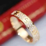 【Valeron Jewelry】LOVE RING 3.6MM DIAMOND PAVED