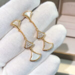【Valeron Jewelry】DREAM EARRINGS 3 MOTIFS DIAMOND MOP PINK GOLD - Image 4