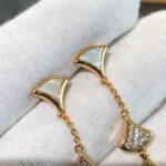 【Valeron Jewelry】DREAM EARRINGS 3 MOTIFS DIAMOND MOP PINK GOLD - Image 7