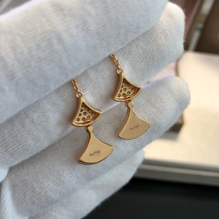【Valeron Jewelry】DREAM EARRINGS 3 MOTIFS DIAMOND MOP PINK GOLD - Image 9