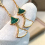 【Valeron Jewelry】DREAM EARRINGS 3 MOTIFS MALACHITE MOP PINK GOLD - Image 6