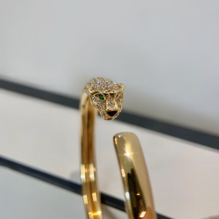 【Valleron Jewelry】PANTHERE GOLD DIAMOND OPEN BRACELET - Image 6