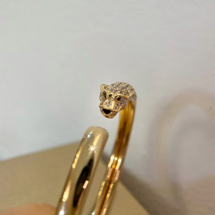 【Valleron Jewelry】PANTHERE GOLD DIAMOND OPEN BRACELET - Image 7