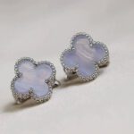 【Valeron Jewelry】CLOVER MEDIUM 1 MOTIFS  WHITE MOP EARRINGS SILVER - Image 5
