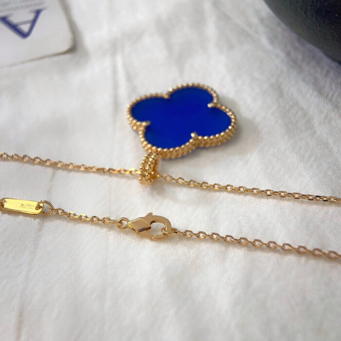 【Valeron Jewelry】CLOVER 25MM NECKLACE TURQUOISE ROSE GOLD - Image 5